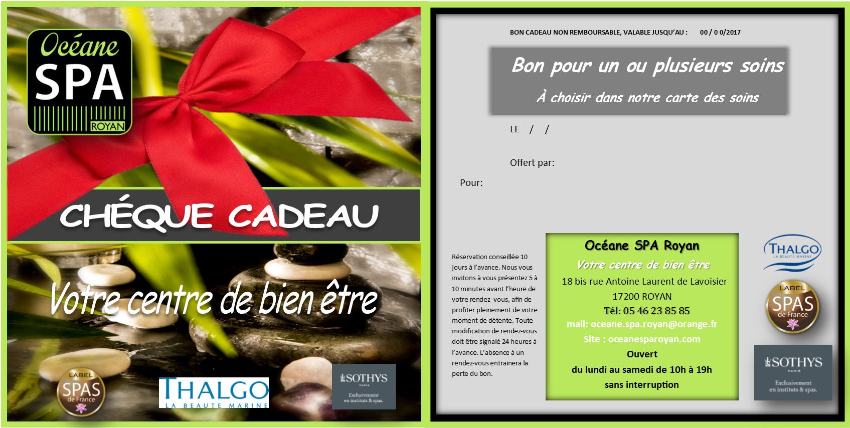 CHEQUE CADEAU